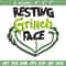 Resting Grinch Face Embroidery design, Grinch christmas Embroidery, Grinch design, Embroidery File, Instant download.jpg