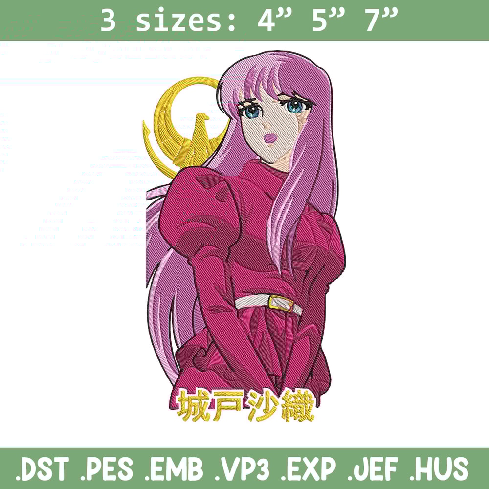 Saori Kido Embroidery Design, Athena Embroidery, Embroidery File, Anime Embroidery, Anime shirt, Digital download.jpg