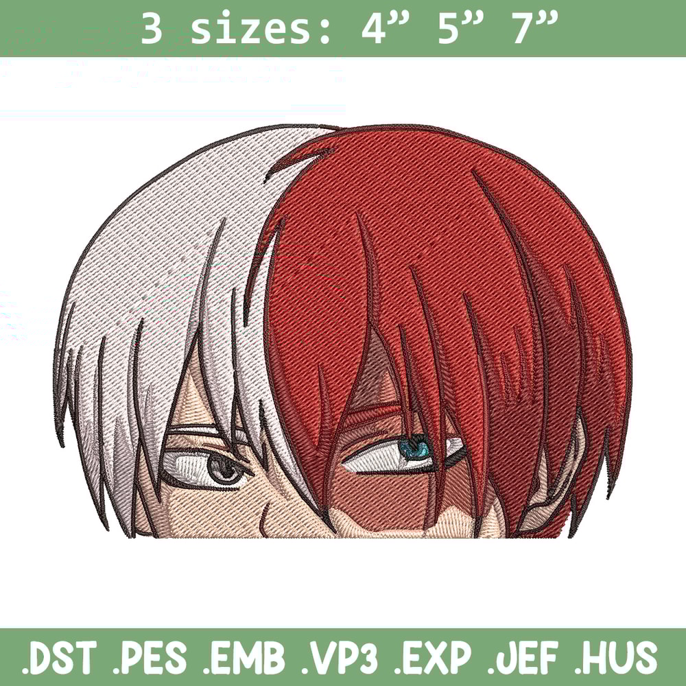 Shouto Peeker Embroidery Design, Mha Embroidery, Embroidery File, Anime Embroidery,Anime shirt, Digital download.jpg