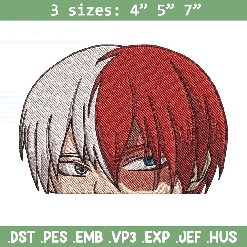 Shouto Peeker Embroidery Design, Mha Embroidery, Embroidery File, Anime Embroidery,Anime shirt, Digital download.jpg