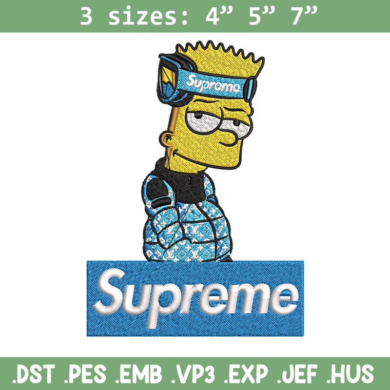 Simpson Supreme Embroidery design, Simpson Supreme Embroidery, cartoon design, Embroidery File, Instant download..jpg