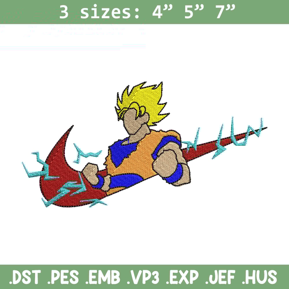 Songoku nike embroidery design, Dragon ball embroidery, Nike design, anime design, anime shirt, Digital download.jpg