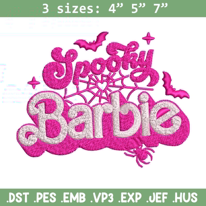 Spooky Barbie Embroidery design, Spooky Barbie Embroidery, Embroidery File, logo design, logo shirt, Digital download..jpg