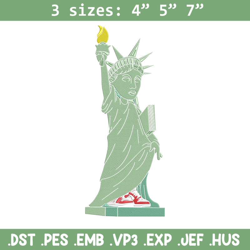 Statue of Liberty Embroidery Design, Logo Embroidery, Embroidery File, Anime Embroidery, Anime shirt, Digital download.jpg