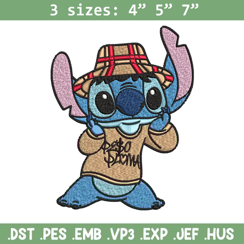 Stitch Peso Pluma Embroidery design, Peso Pluma Stitch Embroidery, cartoon design, Embroidery File, Digital download..jpg