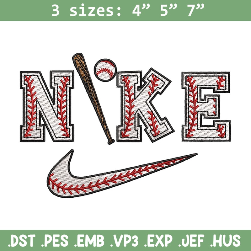 Baseball x nike embroidery design, Baseball embroidery, Nike design, Embroidery shirt, Embroidery file, Digital download.jpg