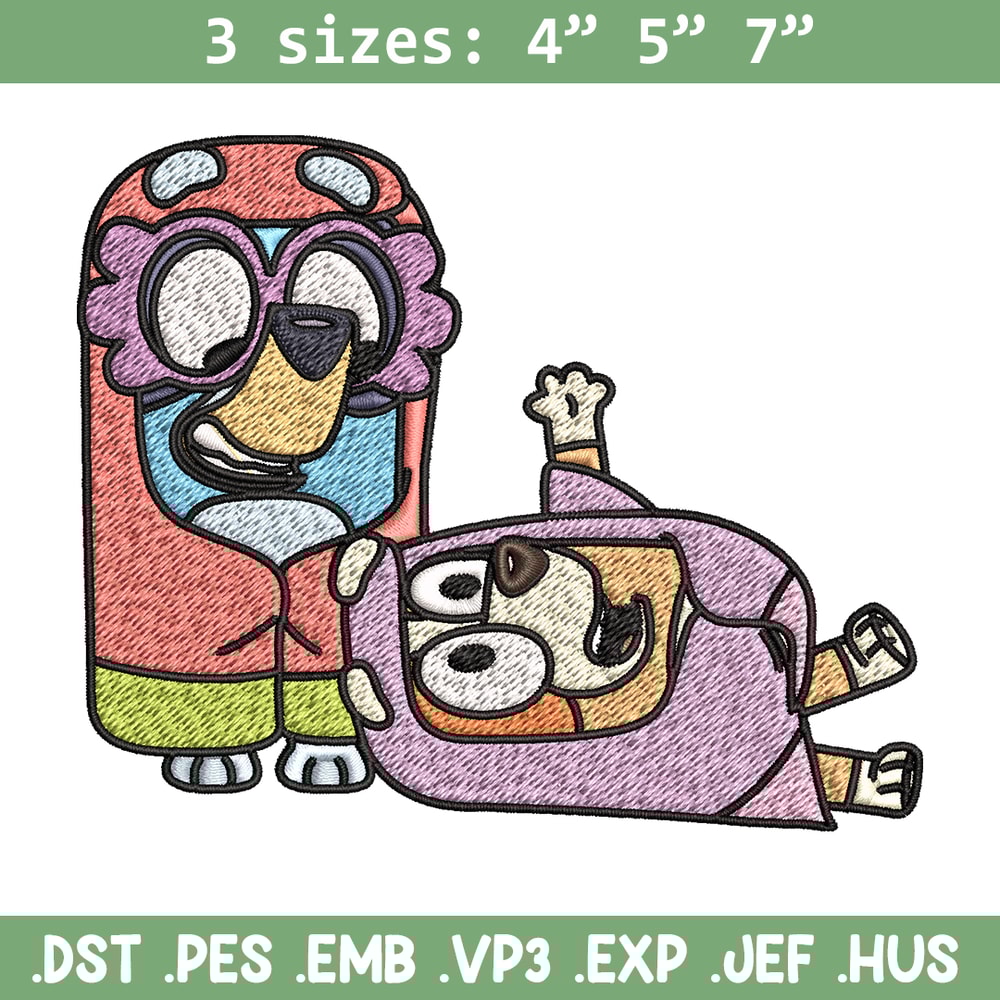 Bluey bingo Embroidery design, Bluey bingo Embroidery, Embroidery File, cartoon design, cartoon shirt, Digital download.jpg