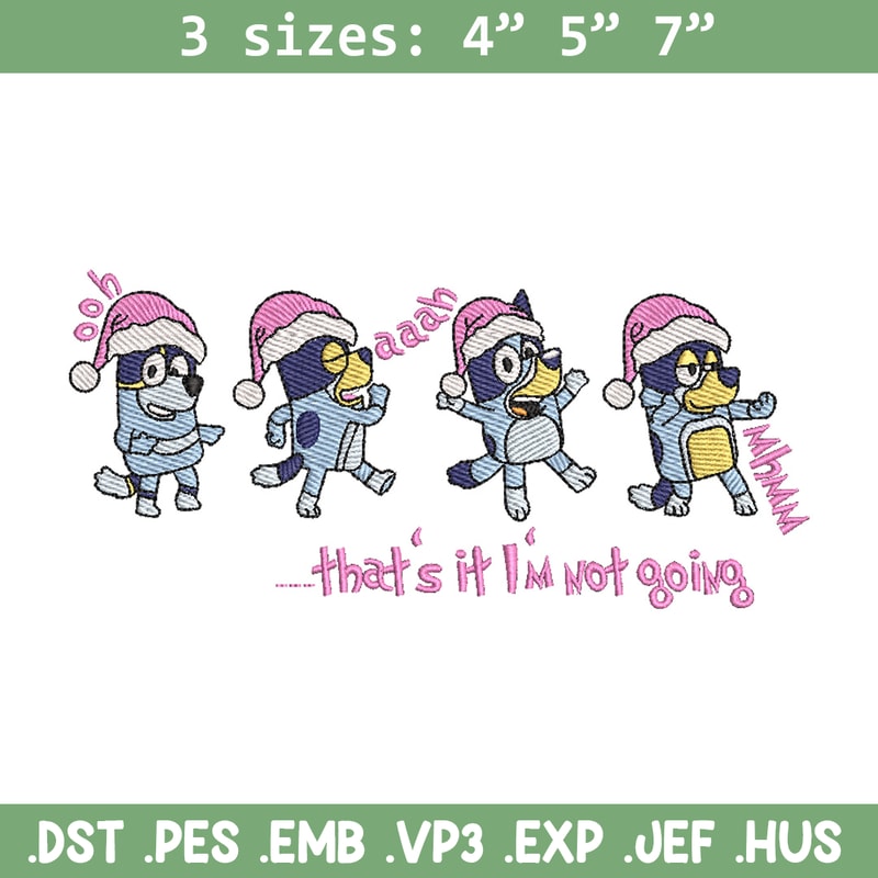 Bluey dance embroidery design, Bluey embroidery, Chrismas design, Embroidery file, Embroidery shirt,Digital download.jpg