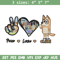Bluey Peace Love bandit Embroidery design, Bluey cartoon Embroidery, cartoon design, Embroidery File, Instant download.jpg