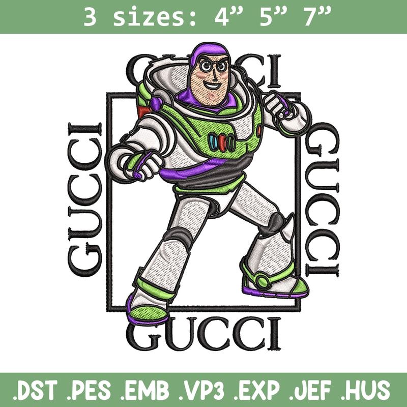 Buzz lightyear Gucci Embroidery design, Buzz lightyear Embroidery, cartoon design, Embroidery File, Digital download..jpg