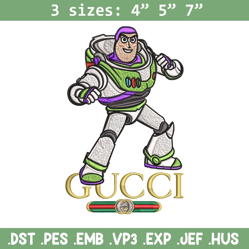 Buzz lightyear Gucci Embroidery design, Buzz lightyear Embroidery, cartoon design, Embroidery File, Instant download..jpg