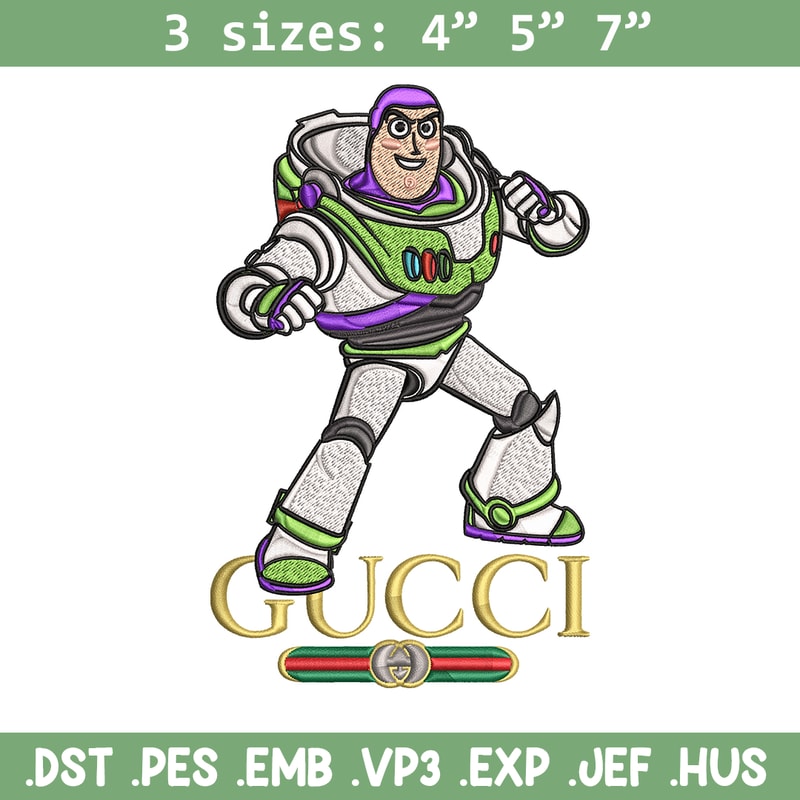 Buzz lightyear Gucci Embroidery design, Buzz lightyear Embroidery, cartoon design, Embroidery File, Instant download..jpg