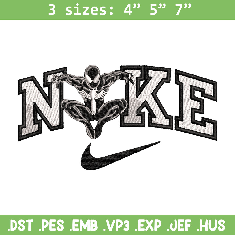 Black Spiderman Nike embroidery design, Black Spiderman embroidery, Nike design, movie design, Digital download.jpg
