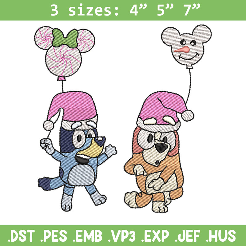 Bluey chrismas embroidery design, Bluey embroidery, Chrismas design, Embroidery file, Embroidery shirt, Digital download.jpg