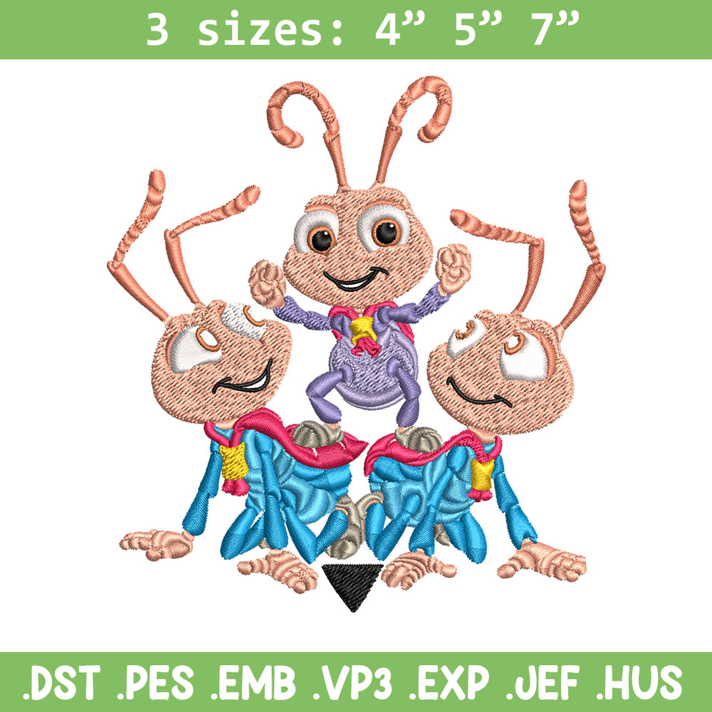 Bug's Life logo Embroidery design, Bug's Life logo Embroidery, cartoon design, Embroidery File, Digital download..jpg