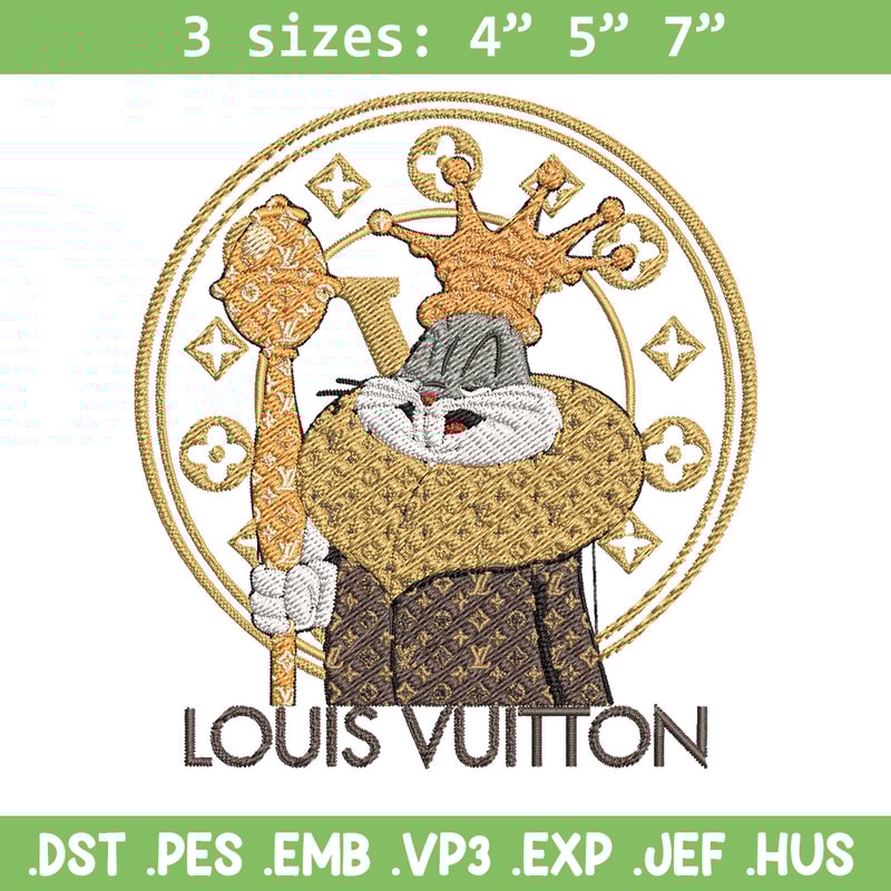 Bunny cartoon lv Embroidery Design, Lv Embroidery, Embroidery File, Brand Embroidery, Logo shirt, Digital download.jpg
