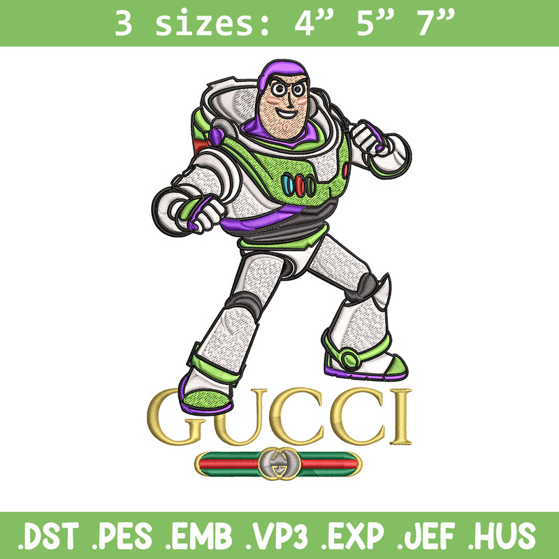Buzz lightyear Gucci Embroidery design, Buzz lightyear Embroidery, cartoon design, Embroidery File, Instant download..jpg
