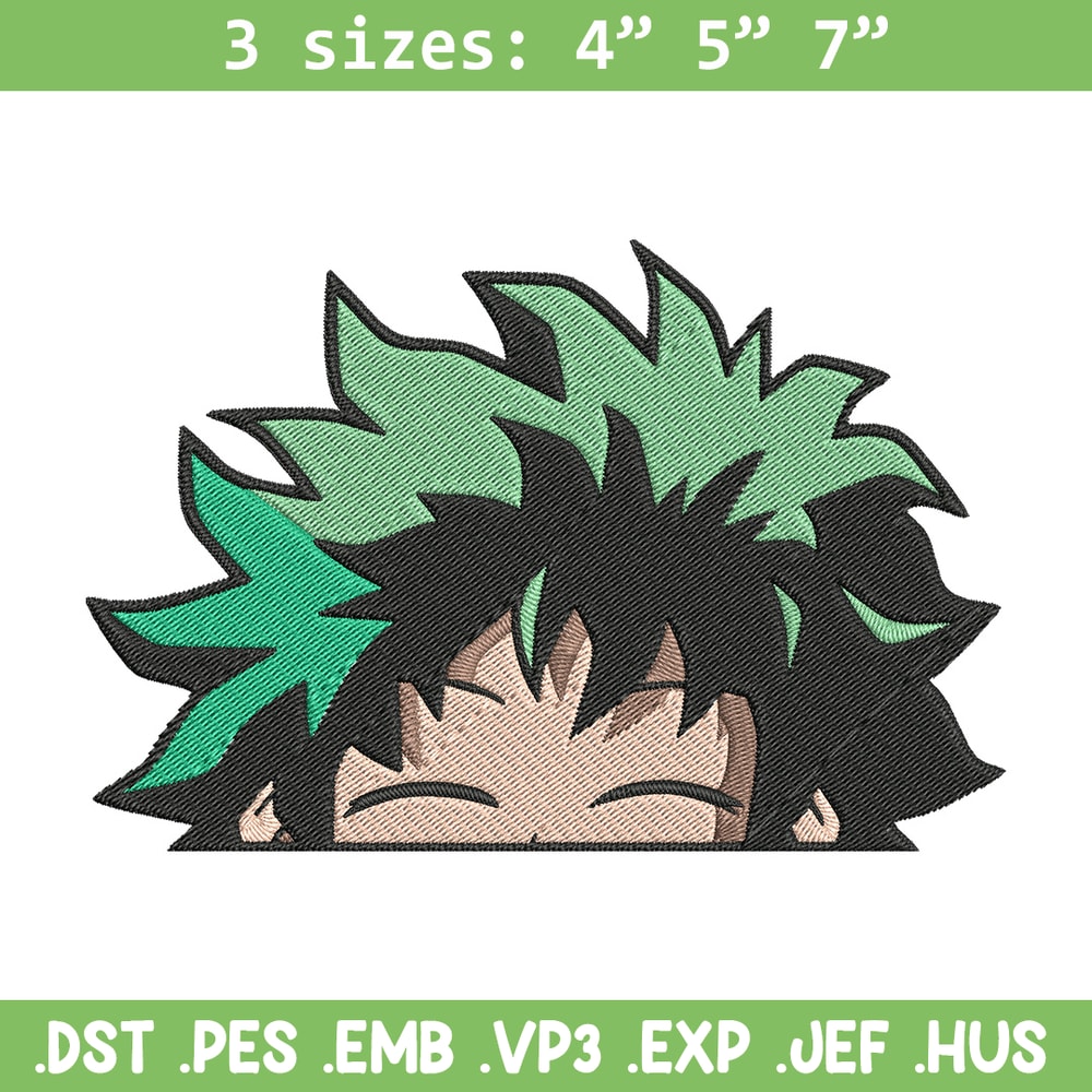 Deku Peek Embroidery Design, Mha Embroidery, Embroidery File, Anime Embroidery, Anime shirt, Digital download..jpg