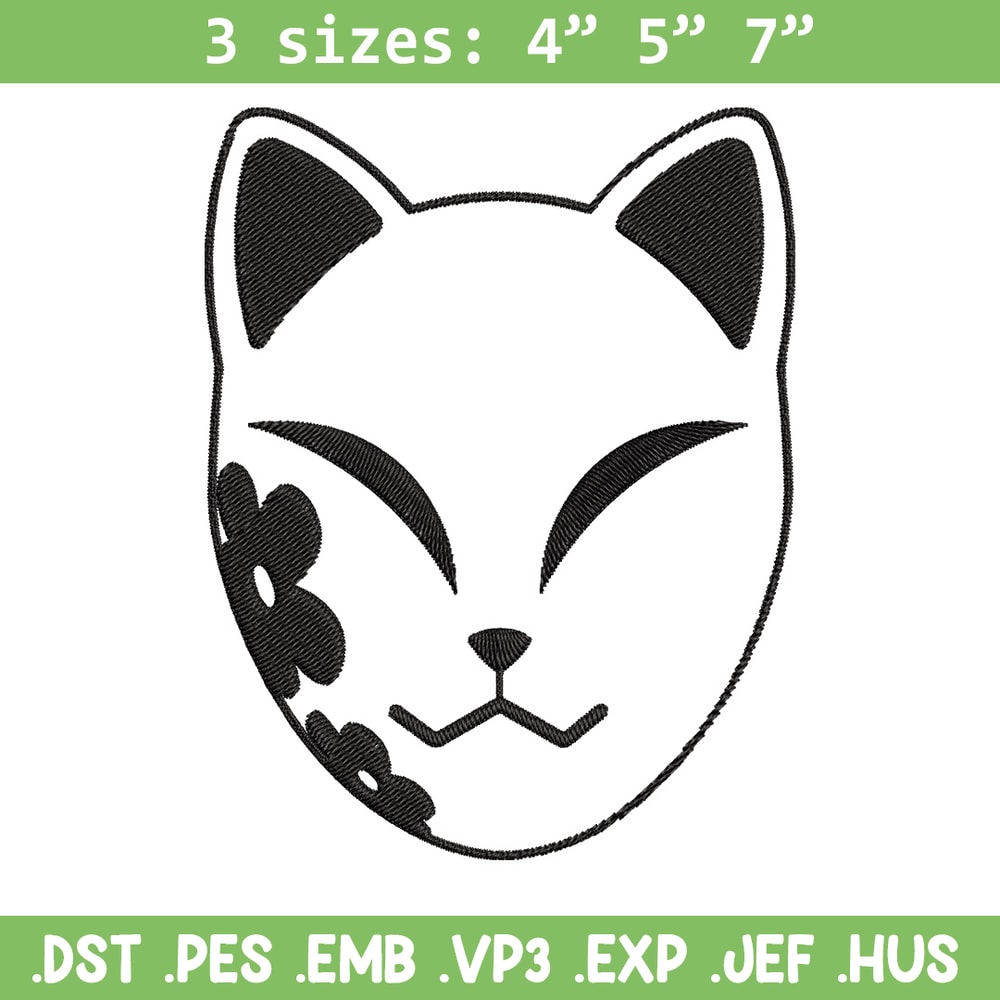Demon Slayer mask Embroidery Design, Demon slayer Embroidery, Embroidery File, Anime Embroidery, Digital download.jpg