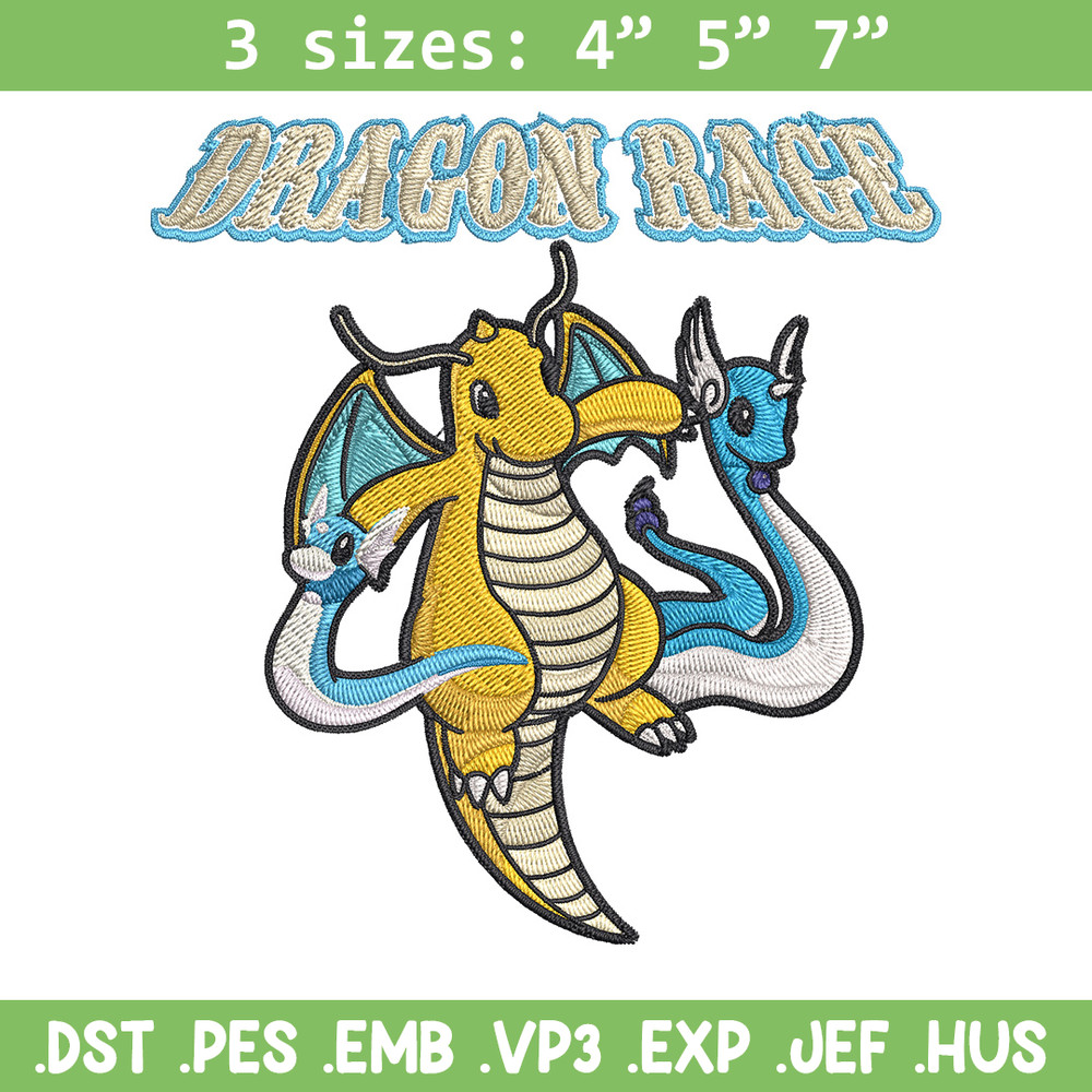 Dragonite Embroidery Design, Pokemon Embroidery, Embroidery File, Anime Embroidery,Anime shirt, Digital download.jpg