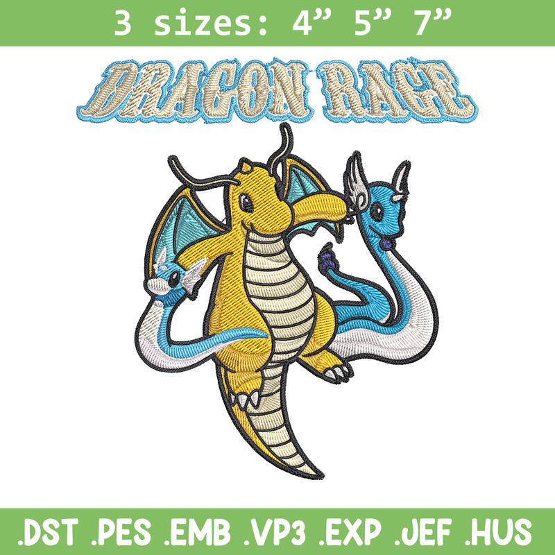 Dragonite Embroidery Design, Pokemon Embroidery, Embroidery File, Anime Embroidery,Anime shirt, Digital download.jpg
