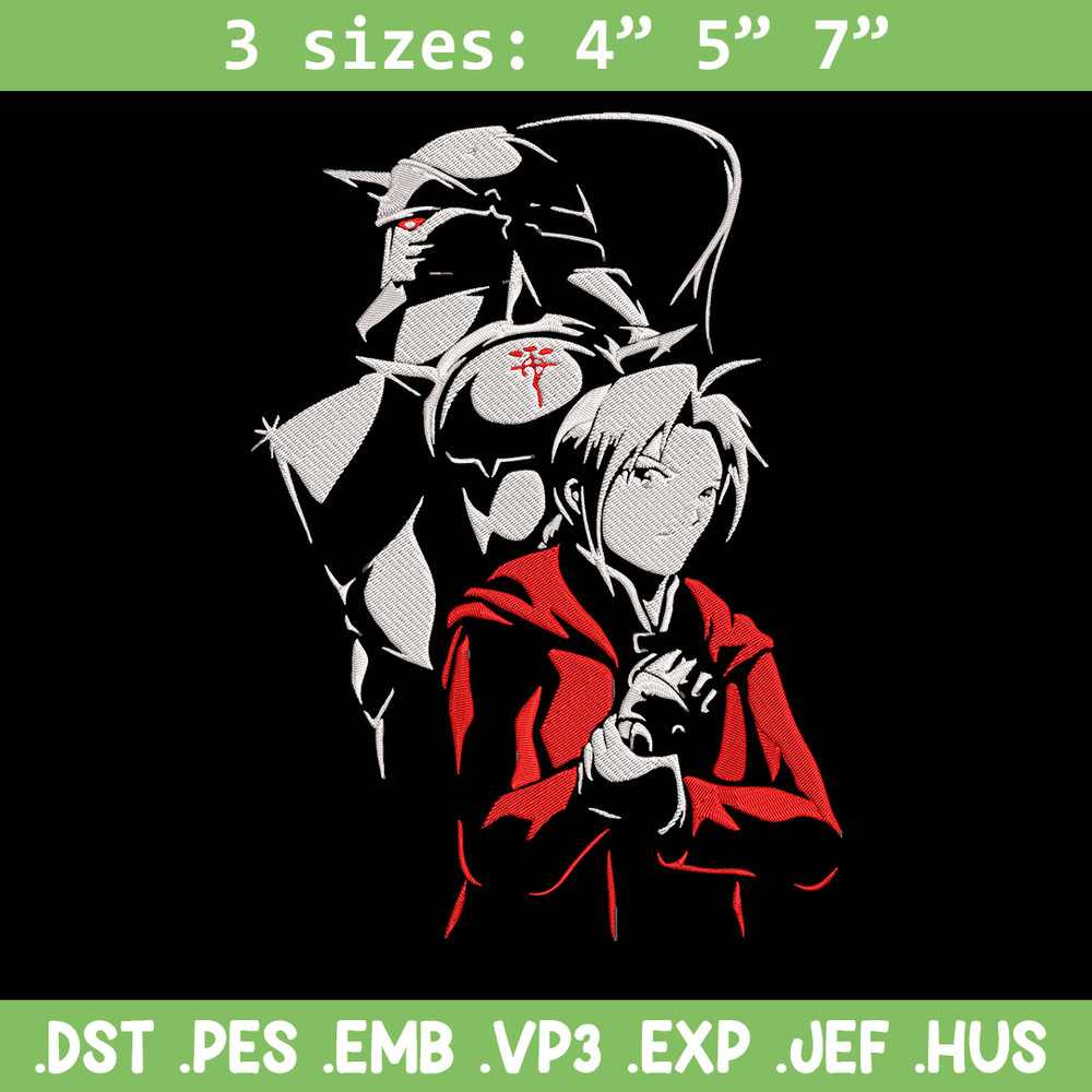Edward Elric Embroidery Design, Fullmetal Embroidery,Embroidery File,Anime Embroidery, Anime shirt, Digital download..jpg