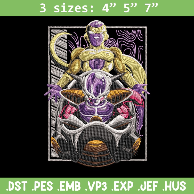 Frieza form Embroidery Design, Dragonball Embroidery,Embroidery File, Anime Embroidery, Anime shirt, Digital download.jpg