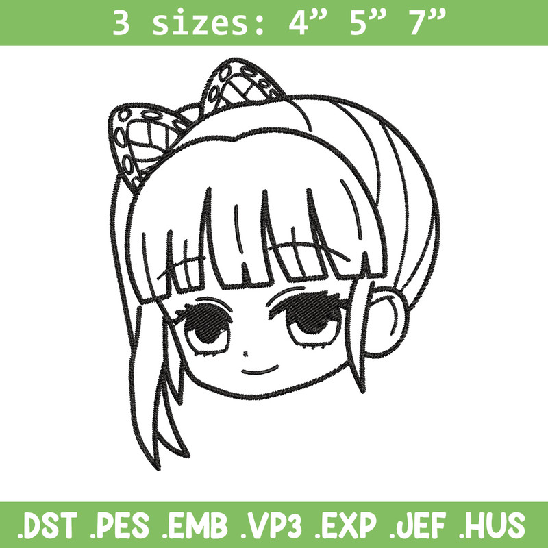 Kanao face Embroidery Design, Demon slayer Embroidery, Embroidery File, Anime Embroidery, Digital download.jpg