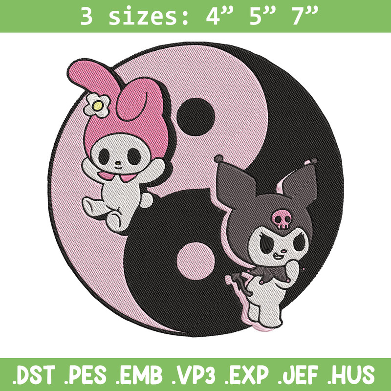 Kawaii Kuromi Embroidery Design, Hello kitty Embroidery, Embroidery File,Anime Embroidery, Anime shirt, Digital download.jpg
