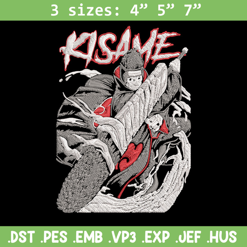 Kisame poster Embroidery Design, Naruto Embroidery,Embroidery File, Anime Embroidery, Anime shirt, Digital download.jpg