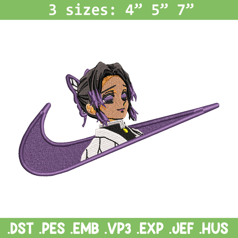 Kochou Shinobu Nike embroidery design, Kimetsu no Yaiba embroidery, Nike design, anime design, Digital download.jpg