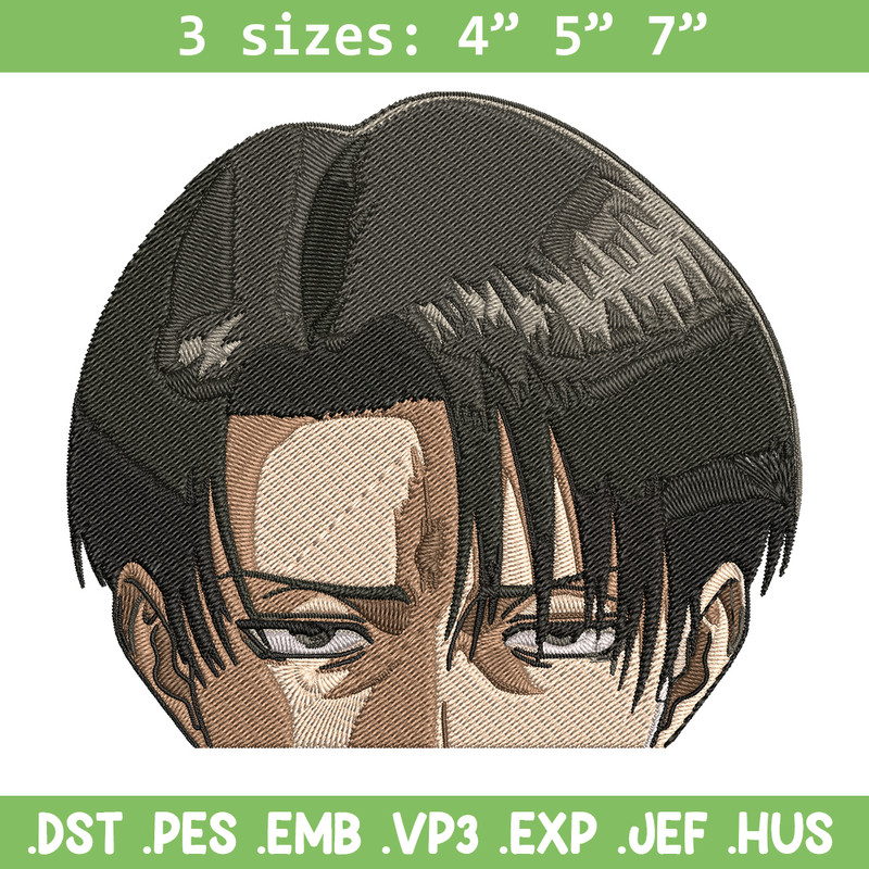 Levi Peeker Embroidery Design, Aot Embroidery, Embroidery File, Anime Embroidery, Anime shirt, Digital download..jpg