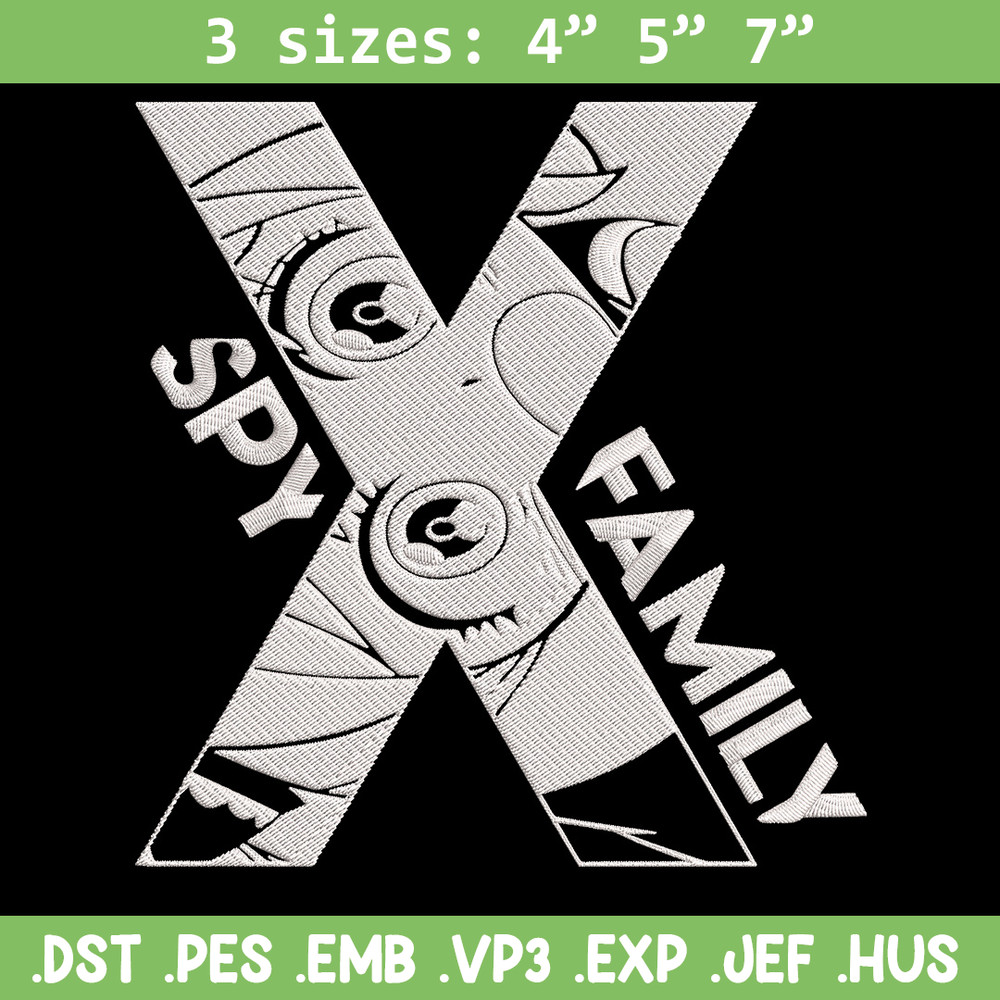 Logo spy x family Embroidery Design, Spy x family Embroidery, Embroidery File, Anime Embroidery, Digital download.jpg