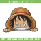Luffy Peeker Embroidery Design, One piece Embroidery, Embroidery File, Anime Embroidery, Anime shirt, Digital download.jpg
