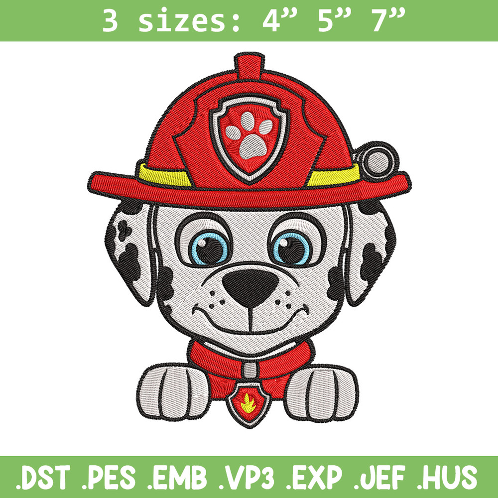 Marshall dog Embroidery Design, Paw patrol Embroidery, Embroidery File, Anime Embroidery, Anime shirt, Digital download..jpg