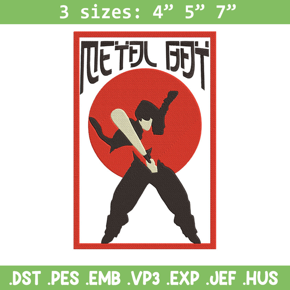 Metal bat Embroidery Design, One punch man Embroidery, Embroidery File, Anime Embroidery, Anime shirt, Digital download..jpg