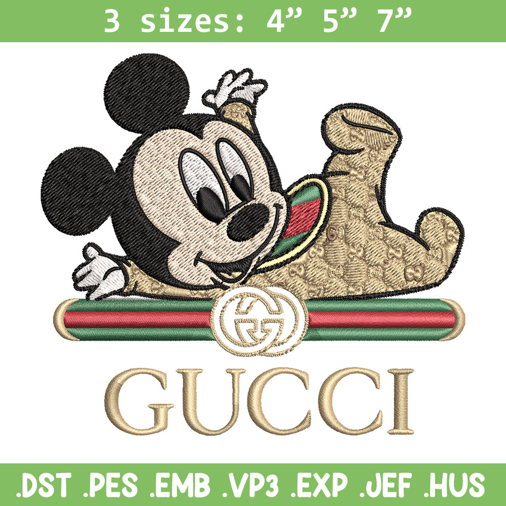 Mickey baby gucci Embroidery Design,Gucci Embroidery, Embroidery File, Logo shirt, Sport Embroidery, Digital download.jpg