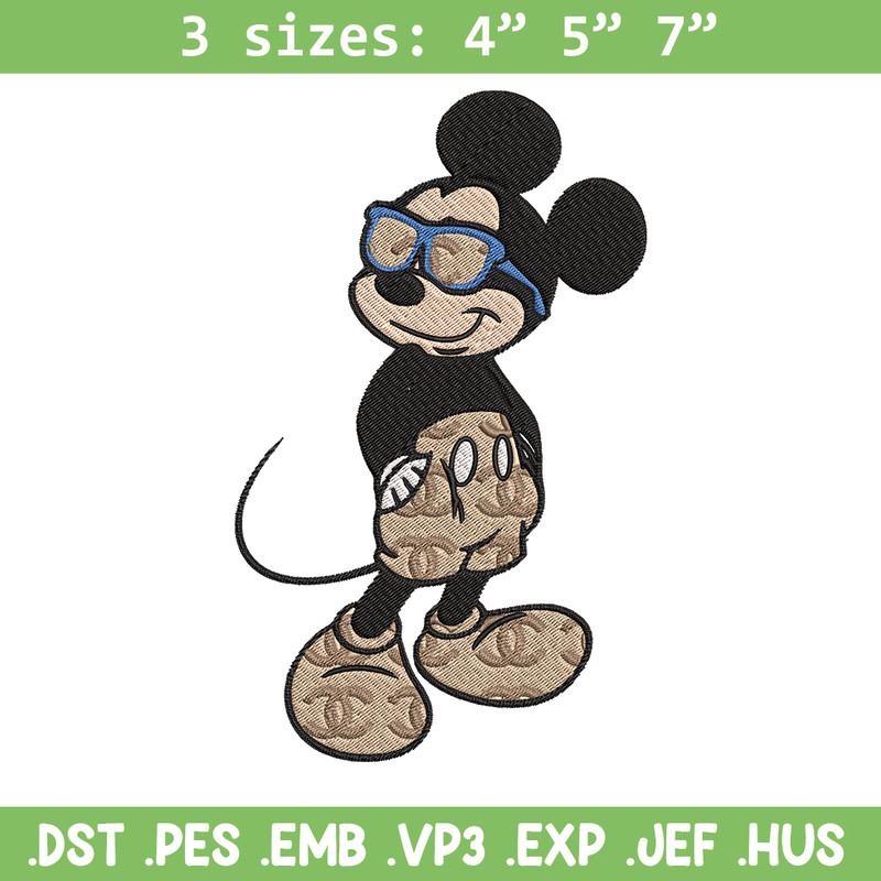 Mickey cool Embroidery Design, Gucci Embroidery, Brand Embroidery, Embroidery File, Logo shirt, Digital download.jpg