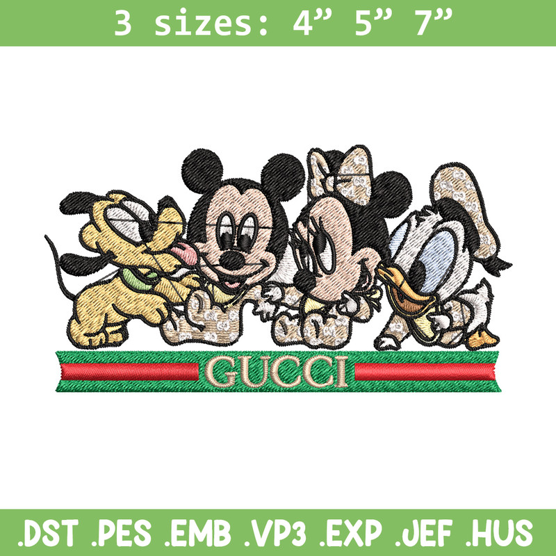 Mickey friends Embroidery Design, Gucci Embroidery, Embroidery File, Logo shirt, Sport Embroidery, Digital download.jpg