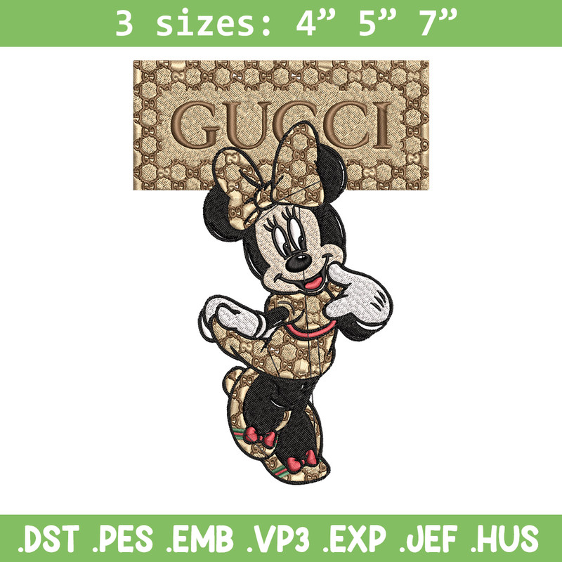 Minnie gucci Embroidery Design, Gucci Embroidery, Brand Embroidery, Logo shirt, Embroidery File, Digital download.jpg
