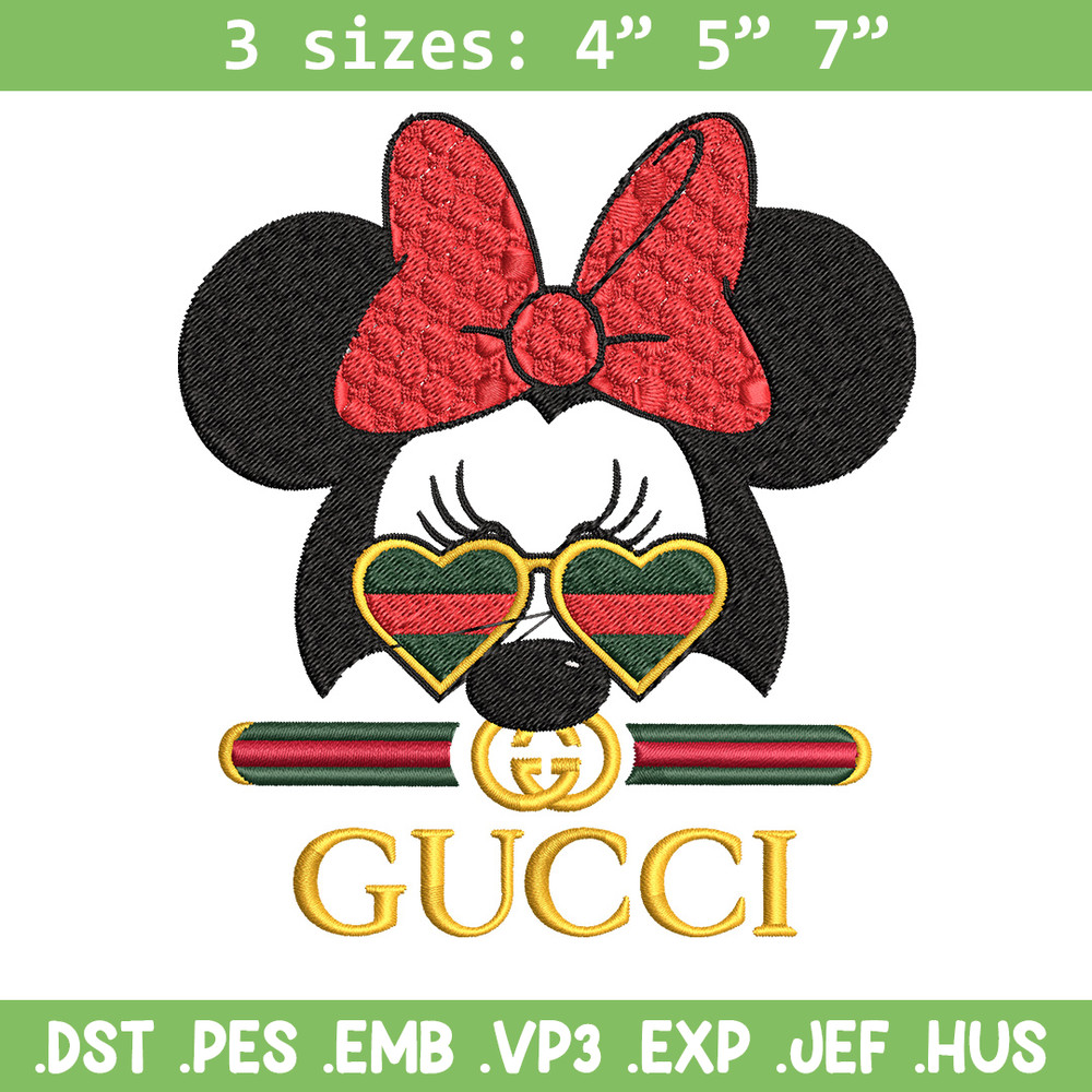 Minnie head Embroidery Design, Gucci Embroidery, Brand Embroidery, Logo shirt, Embroidery File, Digital download.jpg