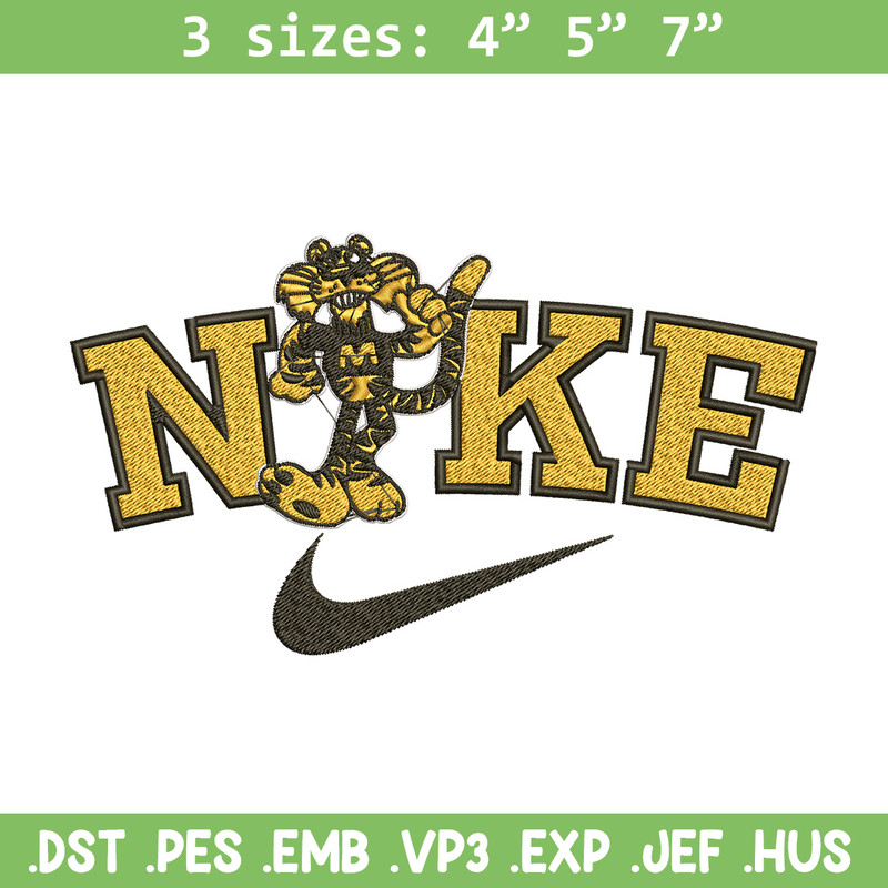 Missouri University embroidery design, Sport embroidery, Nike design, Embroidery file,Embroidery shirt, Digital download.jpg