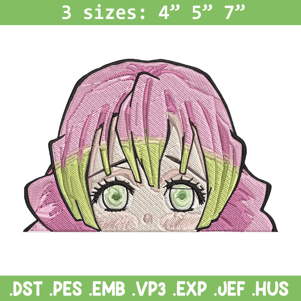 Mitsuri Peeker Embroidery Design, Demon slayer Embroidery, Embroidery File, Anime Embroidery, Digital download.jpg