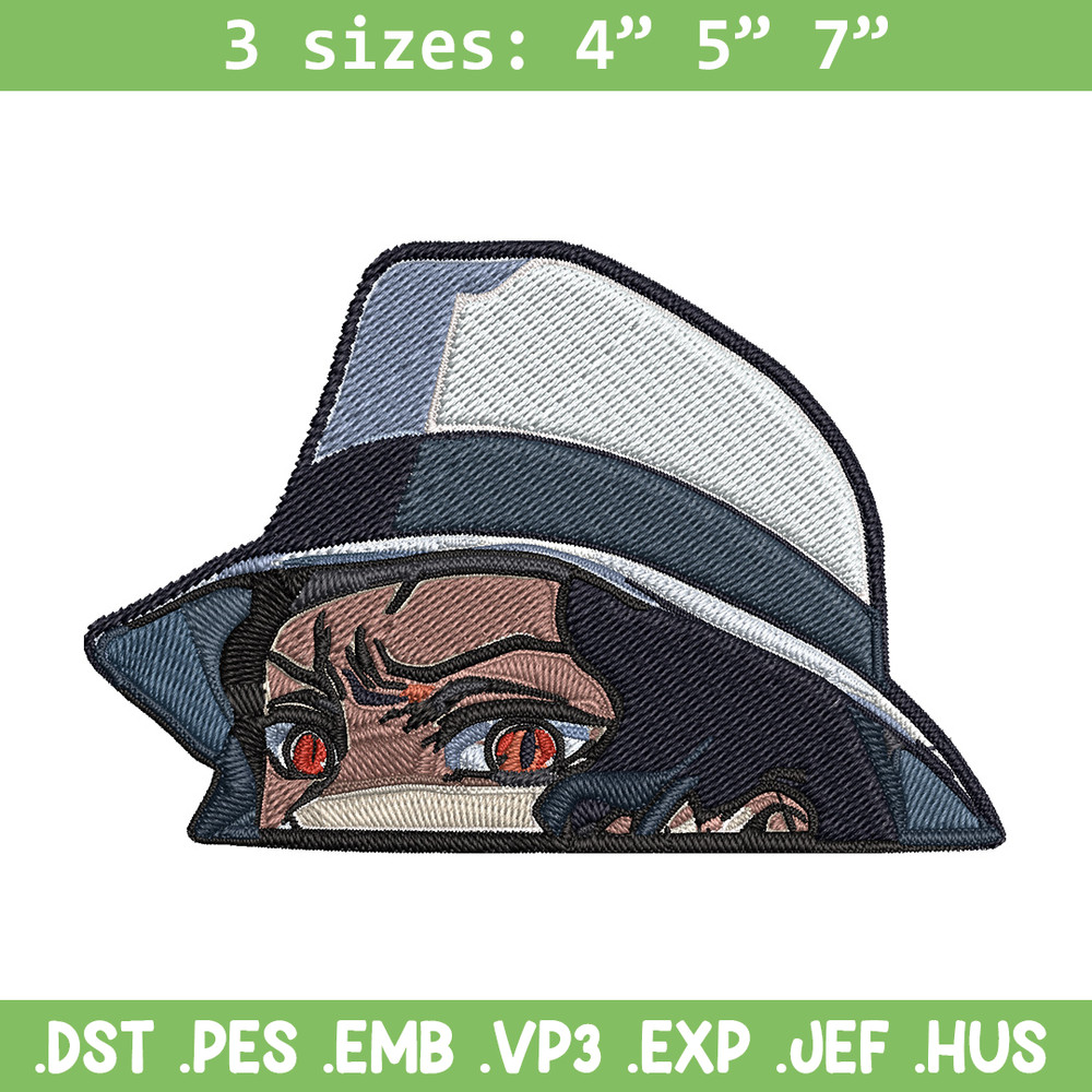 Muzan Peeker Embroidery Design, Demon slayer Embroidery, Embroidery File, Anime Embroidery, Digital download.jpg