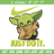 Nike Baby Yoda Embroidery design, Nike Baby Yoda cartoon Embroidery, Nike design, Embroidery file, Instant download..jpg
