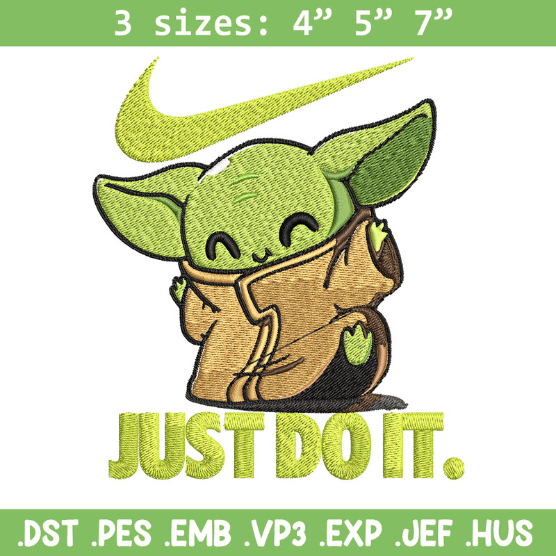 Nike Baby Yoda Embroidery design, Nike Baby Yoda cartoon Embroidery, Nike design, Embroidery file, Instant download..jpg