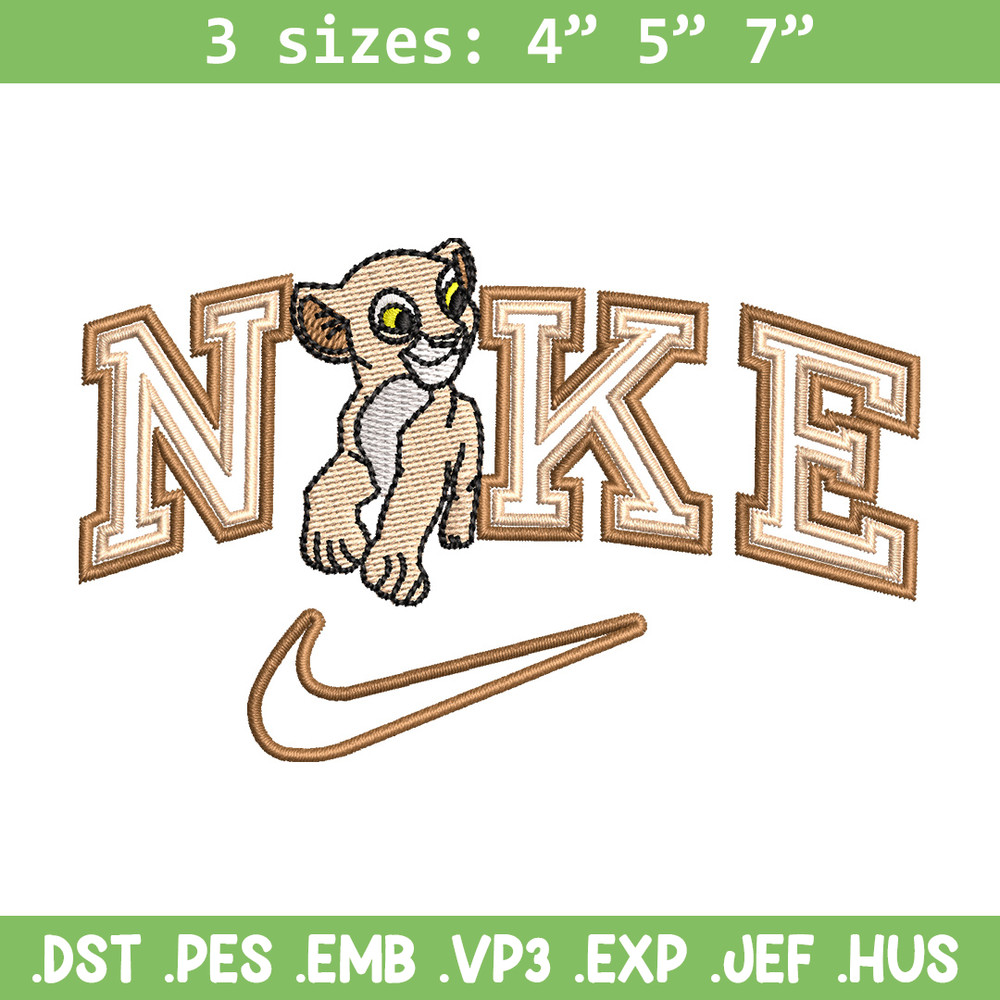 Nike tiger embroidery design, Lion king embroidery, Nike design,Embroidery file,Embroidery shirt,Digital download.jpg