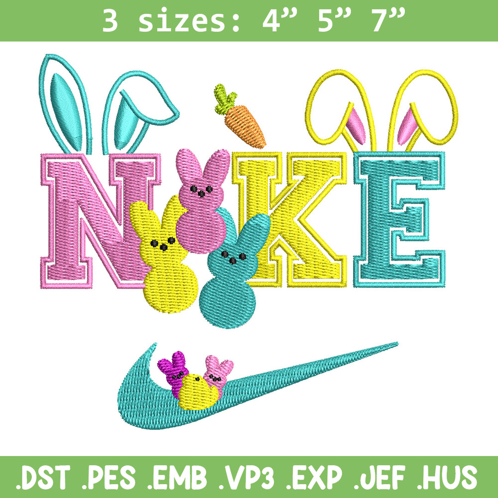 Nike x bunny cute embroidery design, Bunny embroidery, Nike design, Embroidery shirt, Embroidery file, Digital download.jpg
