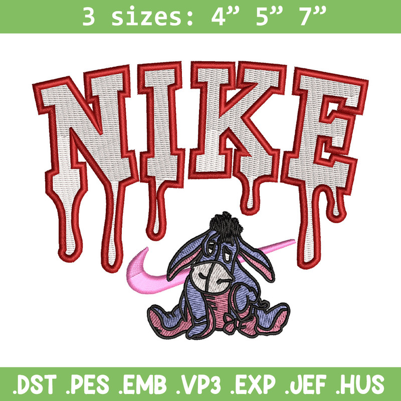 Nike x donkey embroidery design, Eeyore embroidery, Nike design, Embroidery shirt, Embroidery file, Digital download.jpg