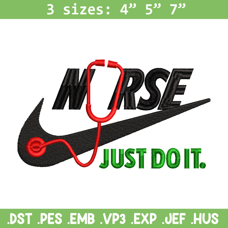 Nurse Nike embroidery design, Nurse Nike embroidery, Nike design, Embroidery file, logo shirt, Instant download.jpg